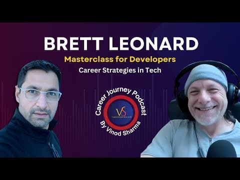 Masterclass For Developers on Breaking Into Tech with Brett