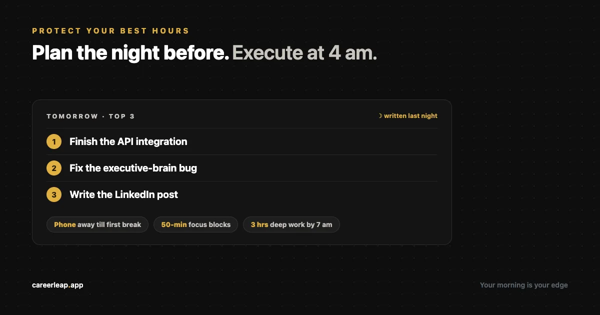 The Developer Morning Routine That Protects Your Best Hours